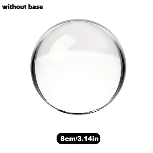 Huge Crystal Ball with Base 150Mm, Without Base 60/80/100Mm, Transparent Crystal Ball, Suitable for Magic, Photography, Lens Ball, Decoration, Feng Shui, Perfect Halloween Valentine'S Day Gift And Home Decorations