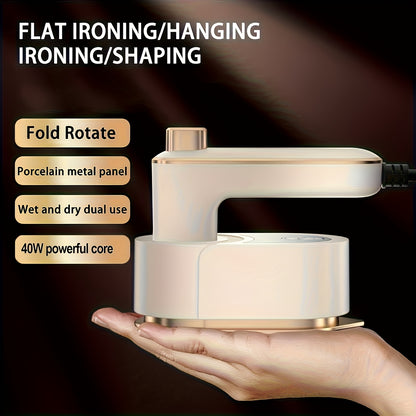 2026 Upgraded Mini Travel Clothes - Portable Rotary Clothes And Steam, 3-in-1 Handheld, 10-Second Rapid Heat Up, Compact Wrinkle Reducer for Travel And At Home (Includes A Measuring Cup And Base)