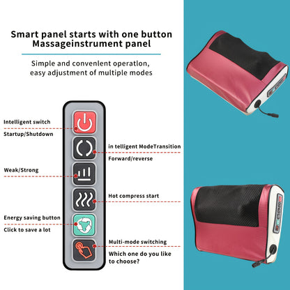 Electric Massager for Neck, Shoulder, Back & Foot – Deep Tissue Kneading Point Massage, Cordless Handheld Body Massager, Relaxation Gift for Women Men Mom Dad, Multiple Modes & Intensities