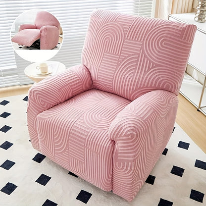 Elastic Jacquard Recliner Sofa Cover, Single Seat Relaxing Reclining Chair Covers, Relax Armchair Cover Furniture Protector for Living Room Bedroom Office Decor