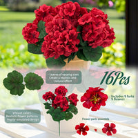 Wedding Rose Red - Simulated Poinsettia Flower (Full Packed)