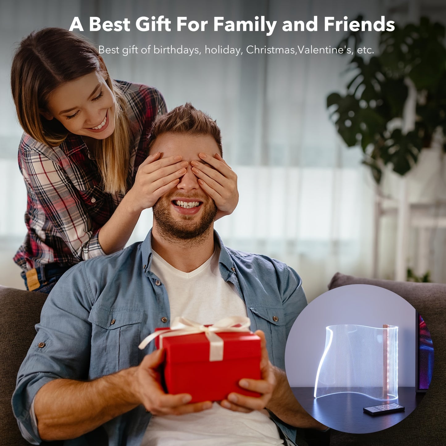 Table Lamp LED, RGB Desk Lamp, Modern Bedside Lamps for Futuristic Ambient Mood Lighting, Unique Gaming Light with Smart APP&Remote Control Dimmable, for Room Decor, Concerts, Dance, Office, Gift