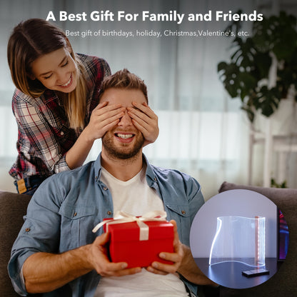 Table Lamp LED, RGB Desk Lamp, Modern Bedside Lamps for Futuristic Ambient Mood Lighting, Unique Gaming Light with Smart APP&Remote Control Dimmable, for Room Decor, Concerts, Dance, Office, Gift