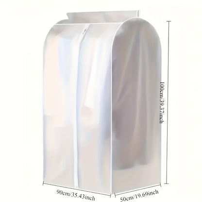 Premium Translucent Three-Dimensional PEVA Waterproof And, Office Suit Set Clothes Dust Cover, Hanging Clothes Bag, Suitable for Coat, Dress And Other Storage, Thickened And Washable