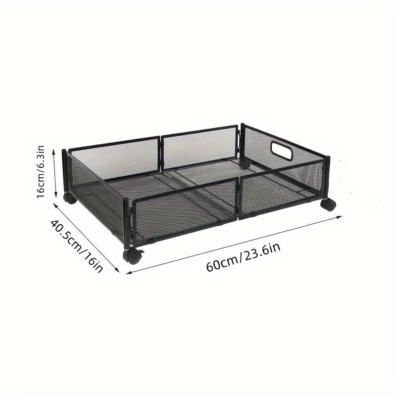 1pc Under Bed Storage, Under The Bed Storage Containers with Wheels And Handles for Shoes, Clothes, Books, Blankets for Home Organization, Under-Bed Storage