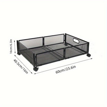 1pc Under Bed Storage, Under The Bed Storage Containers with Wheels And Handles for Shoes, Clothes, Books, Blankets for Home Organization, Under-Bed Storage