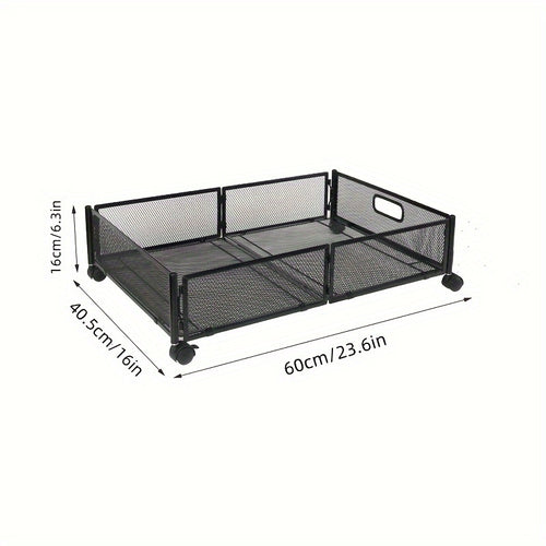 1pc Under Bed Storage, Under The Bed Storage Containers with Wheels And Handles for Shoes, Clothes, Books, Blankets for Home Organization, Under-Bed Storage