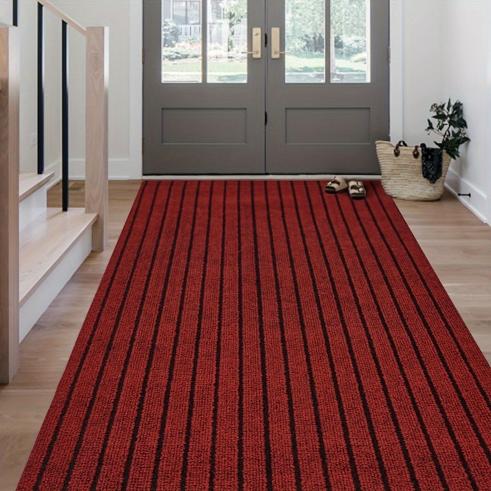 1pc (1800G/Square Meter) Runner Carpet with Rubber Backing, Non-Slip Laundry Room Carpet, Washable Indoor And Outdoor Carpet, Area Rug Mat for Entryways, Balcony