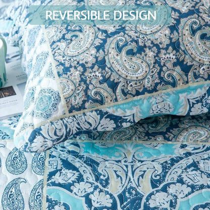 2/3pcs Light Floral Quilt Set, Cute Print All Season Lightweight Bedspread Coverlet Sets - Hypoallergenic and Breathable for Home, Bedroom, Guest Room, Camper, Cabin, RV, College Dorm - Shabby Chic