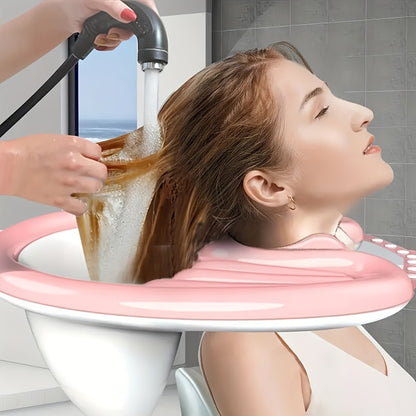 [Portable, Lightweight] 4pcs Inflatable Shampoo Basin, Mobile Portable Shampoo Basin With Air Pump And Drainage, Soft And Comfortable Lightweight Shampoo Basin, Suitable For The Elderly, Disabled, Pregnant Women, Injured, Bedridden, Can Be Folded For Stor