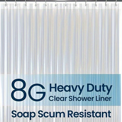Bathroom Shower Curtain Plastic Shower Curtain Premium PEVA With Rust Proof Grommets Clear 8G Bathroom Accessories 72x72.