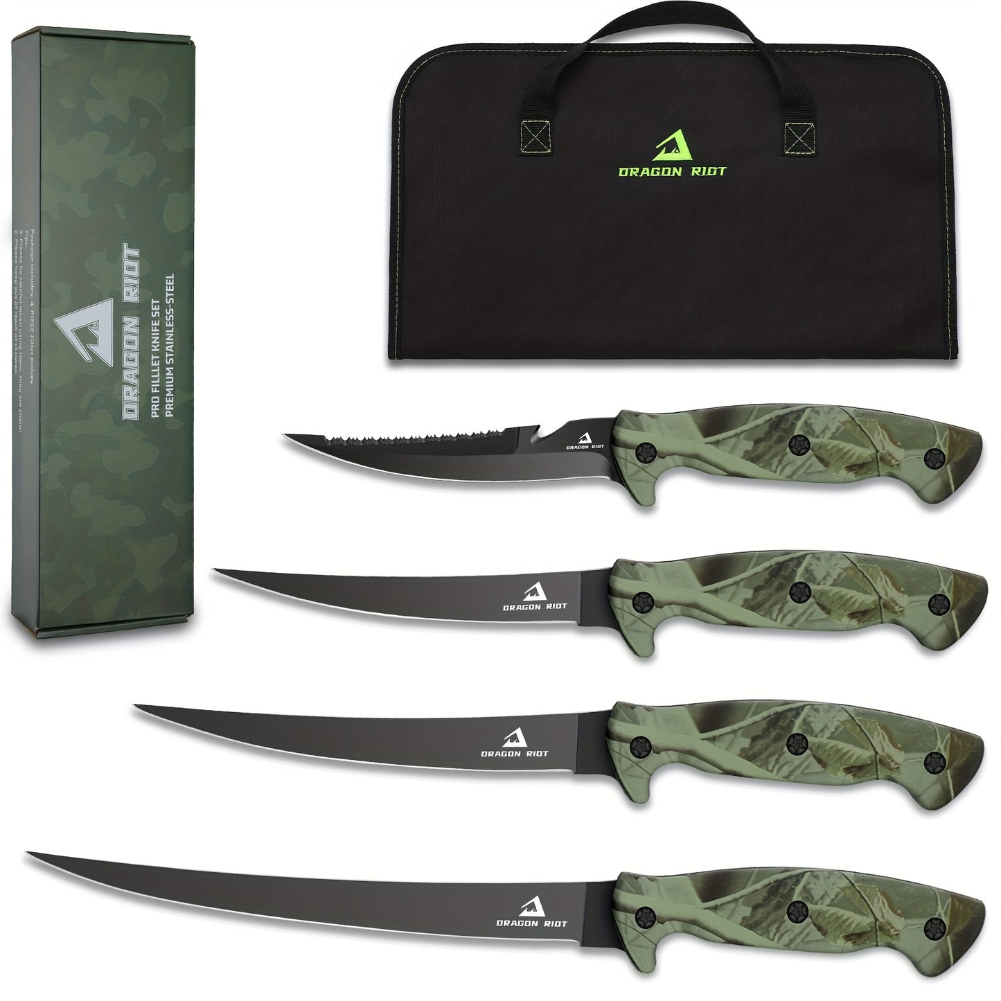 Fish Fillet Boning Knife Set For Meat Cutting, Ultra-Sharp Stainless-Steel Fishing Knife, Fresh Or Saltwater, With A Durable Storage Bag And A Sharpenning Tool