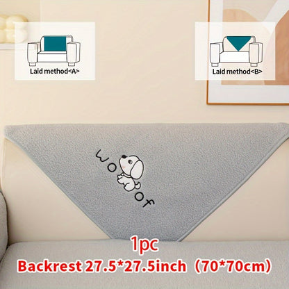 1pc Sherpa Couch Protector, Enhanced Sofa Cover, Suitable for Pets, a Favorite Among Pets, Thick Plush Sofa Shield, Non-Slip Plush Sofa Cover, Furniture Protection Cover, Home Decor for Bedroom, Office, And Living Room