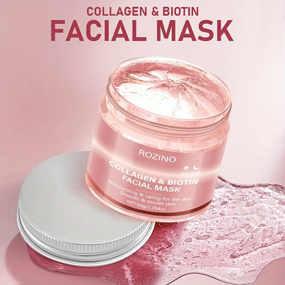 Biotin Collagen Mask for Day And Night, Hydrates And Plumps The Skin, Firms And Brightens, Smooths Out Imperfections, Giving a Youthful Appearance. Ideal for Everyday Use And As a Gift for Special Occasions, Ensuring She Has a Radiant Complexion