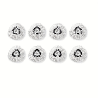 4/8 Pack Spin Mop Replacement Head 360° Microfiber Mops Refills Easy Cleaning Round Shape Standard Size