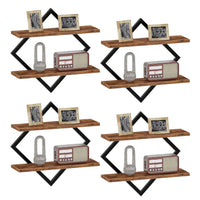 4pcs Double-Layer Wall Floating Shelf