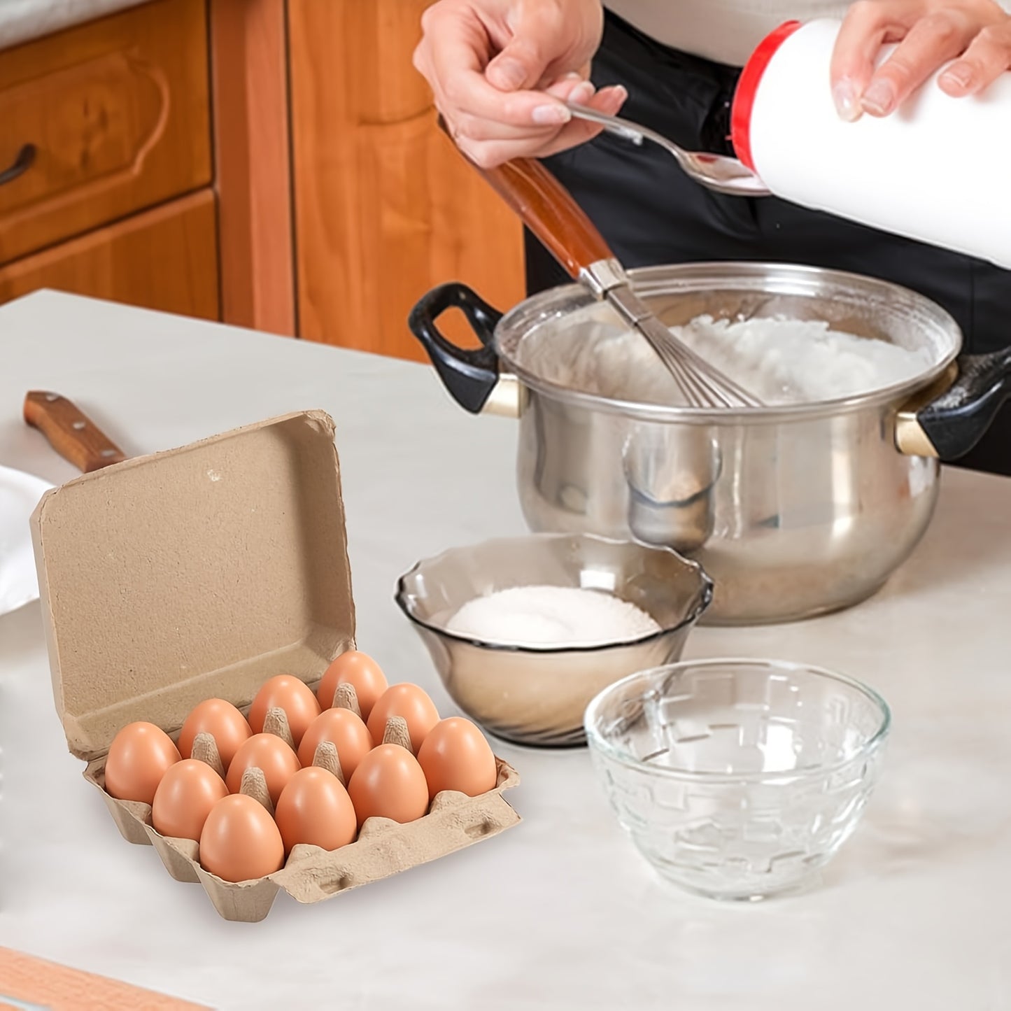 Reusable Egg Box, 3X4 Style, One Can Hold 12 Eggs, Egg Storage Container Holder, Sturdy Natural Pulp Material, for Kitchen, Chicken Coop Farming to Collect And Store Fresh Eggs-Shops And Farmhouses: Perfect Gifts for Thanksgiving And Christmas