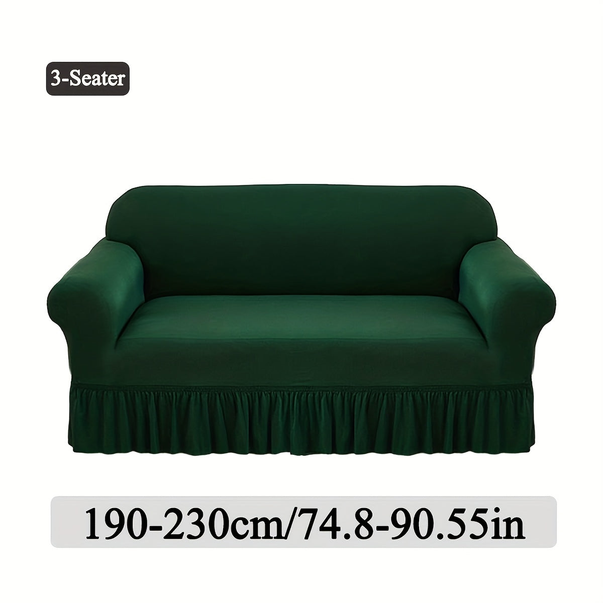XM-Mirelitho 1pc Stretch Sofa Slipcover Lightweight Breathable Elastic Full Cover with Skirted Design Soft Cool Comfort Machine Washable Local Warehouse Fast Delivery
