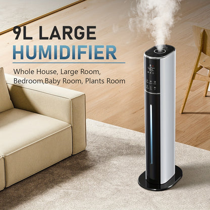 KELOPA 2.38gal Soundwave Technology Cool Mist Humidifier | Top Fill | Smart Humidity Control | Sleep Mode | Ideal for Home, Large Rooms, Bedrooms, Offices, And Plants | Covers 600ft²+