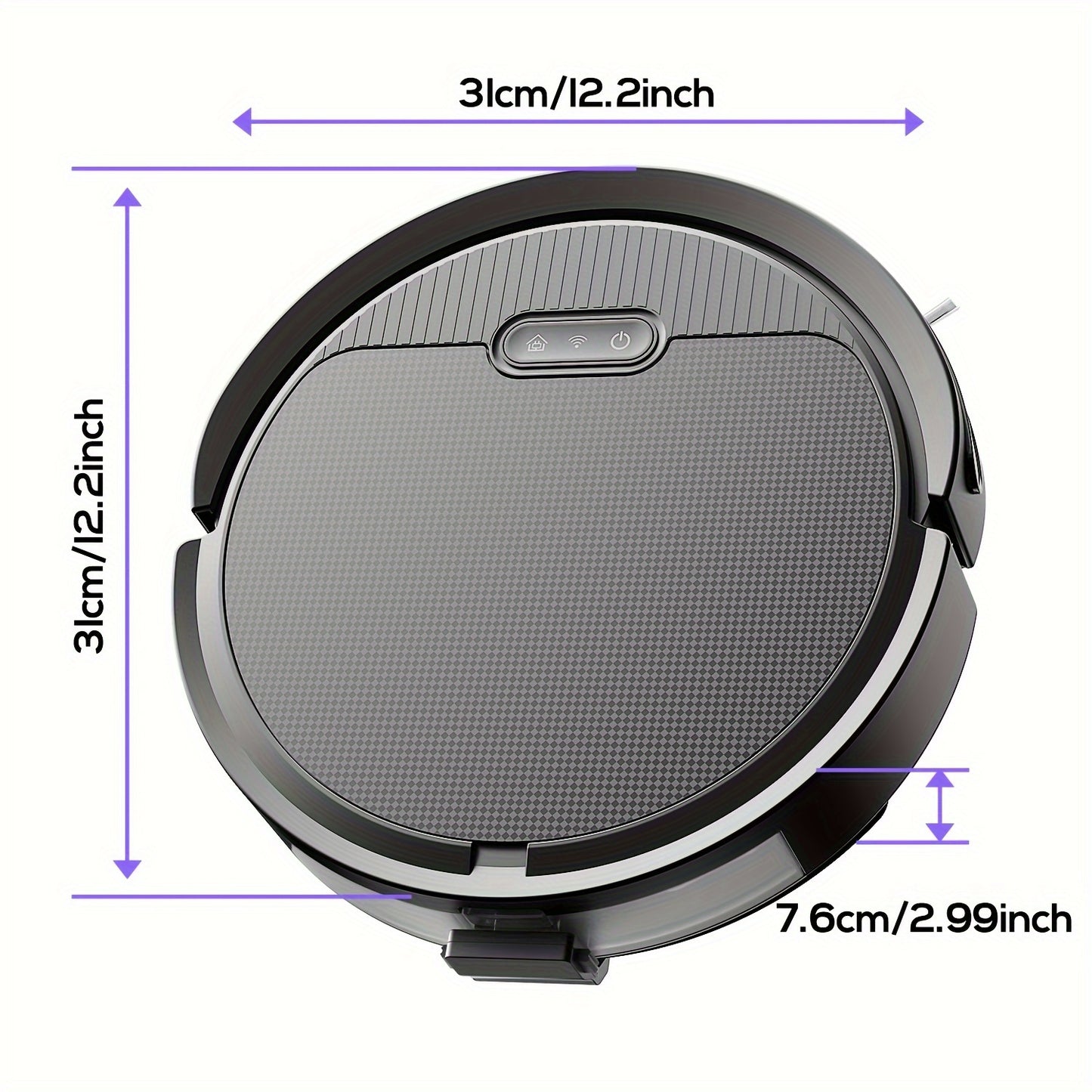 Robot Vacuum Cleaner Mop Combo 5000Pa Max Suction 2-in-1 with App & Voice Control - Scheduled Cleaning, Auto Recharge, for Pet Hair, Low Pile Carpet & Hard Floors, 12.2 inch Slim Design, Multiple Colors