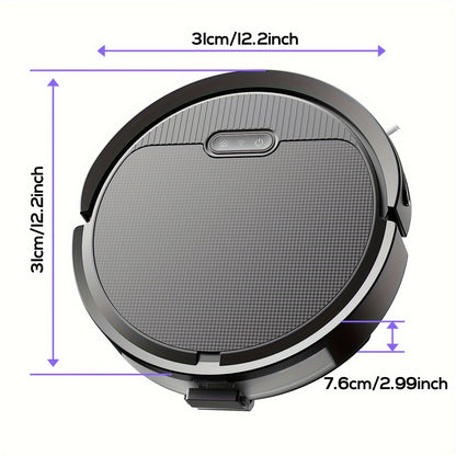 Robot Vacuum Cleaner Mop Combo 5000Pa Max Suction 2-in-1 with App & Voice Control - Scheduled Cleaning, Auto Recharge, for Pet Hair, Low Pile Carpet & Hard Floors, 12.2 inch Slim Design, Multiple Colors