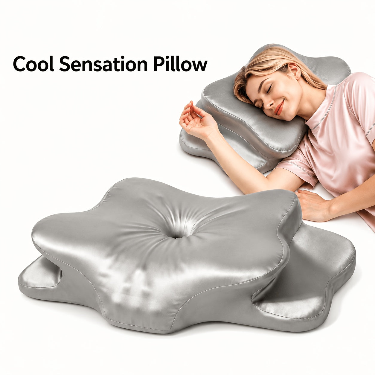 Cervical Neck Pillow for Sleeping – Butterfly-Shaped Ergonomic Memory Foam Pillow, Contour Support for Back & Side Sleepers, Slow Rebound Pressure Relief, Machine-Washable Pillowcase, Multiple Colors & 2-Pack Options