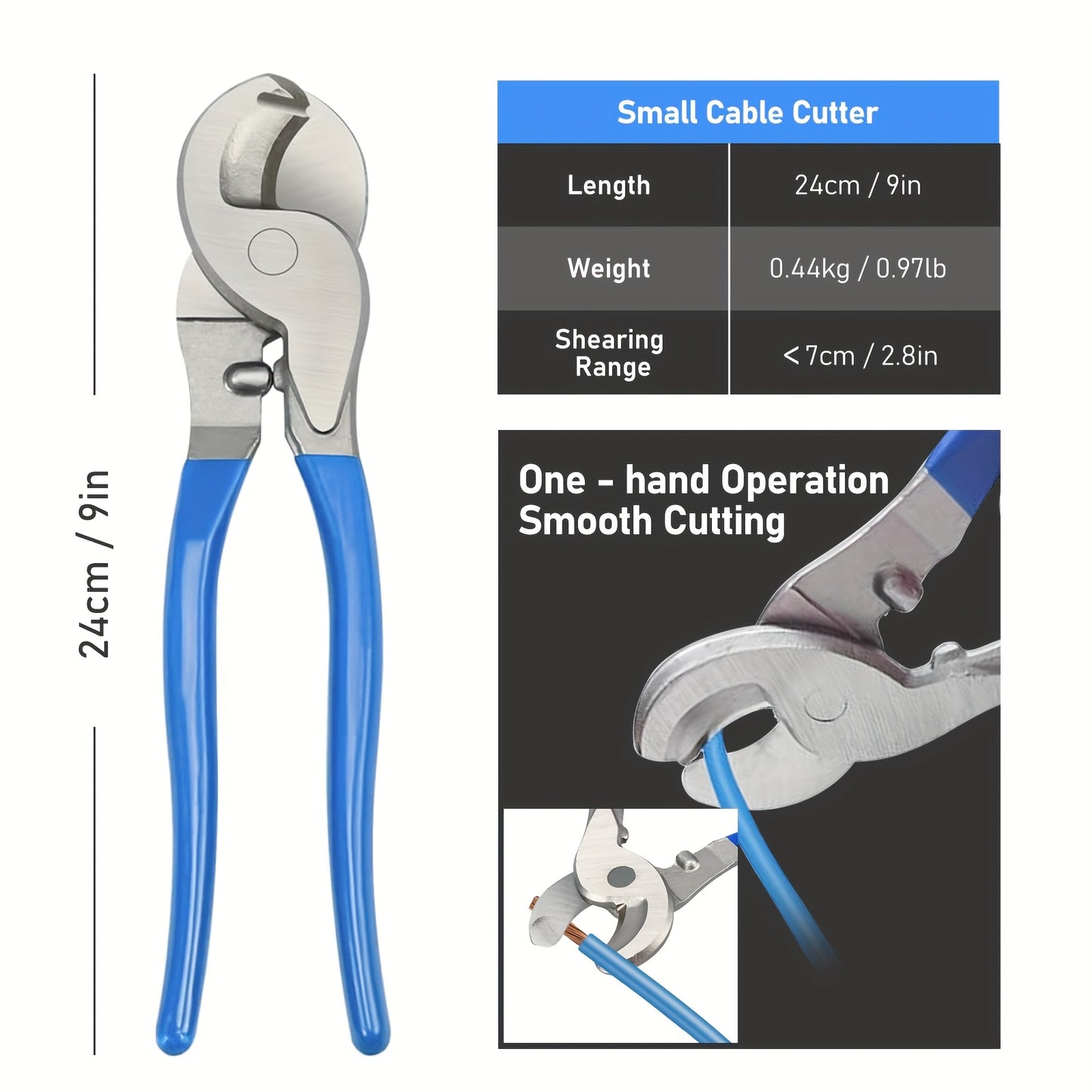 Durable Heavy-Duty Battery Cable Lug Crimping Tool Set Suitable For AWG 8 - 1/0, Equipped With A Crimping Plier, Small Cable Cutter, 60pcs Copper Wire Lugs, 164pcs Heat Shrink Tubing, And Work Gloves