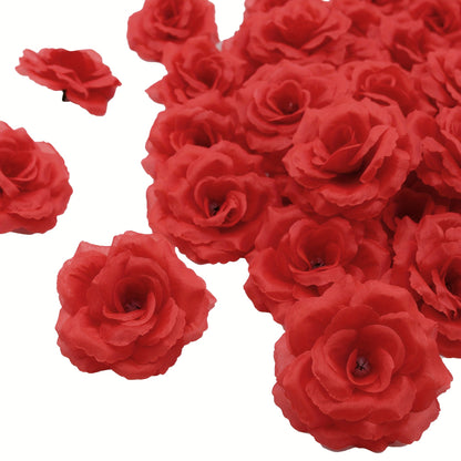 50pcs Artificial Roses Eternal Blossom Silkly Roses Flower, for Wedding Decorations, DIY Decor, And Valentine's Day