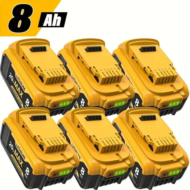 Dewalt 20V Max 8Ah Replacement Battery 3-LED Power Meter