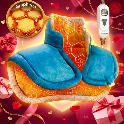 Graphene Heating Pad For Neck Shoulders Back, 3lb Weighted Electric Pad, Deep Heat With Precise Heating & Soft Flannel, 6 Heat Settings, 4 Timer Options, Auto Shut-Off, Machine Washable, 22"x18", Gifts For Women Men Mom Dad, Heater, Electric Blanket