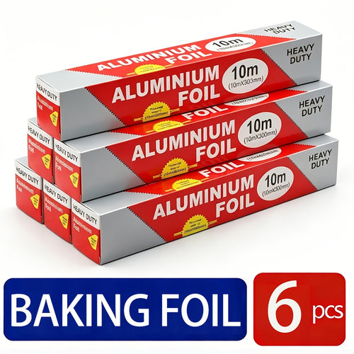 6/12 Rolls Of Thick Aluminum Foil And Tin Foil. Special Baking Tin Paper Suitable for Use In Restaurants Or At Home to Package Disposable Food Items Such As Corn Wraps, Hot Dogs, And Sandwiches. Perfect for Outdoor Barbecues And Camping Activities.