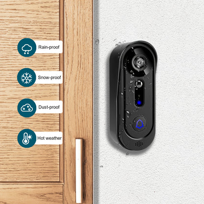 Wireless Doorbell Camera 1080P, Video Doorbell with Cloud Storage, Alert, Night Vision, Motion Detection, Two Way Audio, Indoor Chime, 2.4G