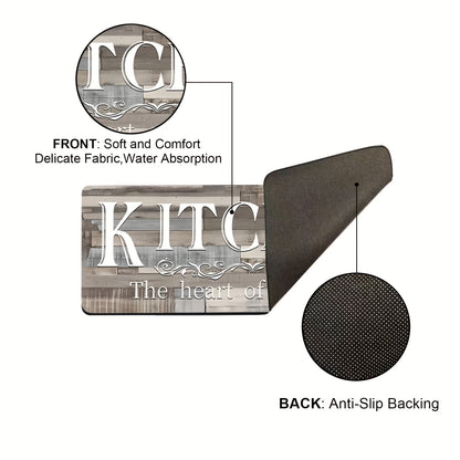 1pc Premium Non-Slip Kitchen Rug, Kitchen Floor Mat - Durable Polyester Floor Mat for Kitchen - Easy to Clean, Washable Hallway and Bathroom Rug, Kitchen Accessories - Home Decor