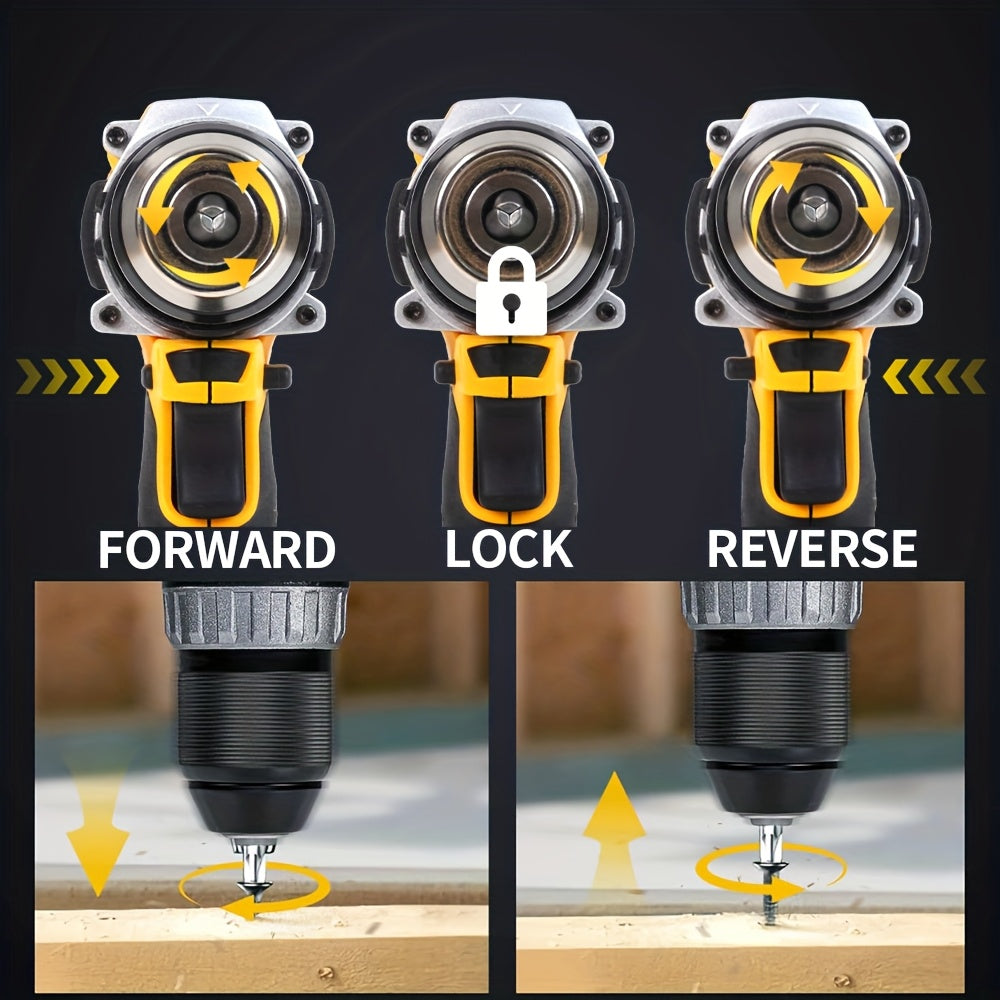 For Dewalt 20V Batteries, 1500 Nm Impact Wrench, Brushless Drills And Screwdrivers"Three-Power Compact Tool Set" Optional Chargers And Batteries. Suitable For And Industrial Use, And Provides Complete Home Repair And Construction Tool, Best Gift