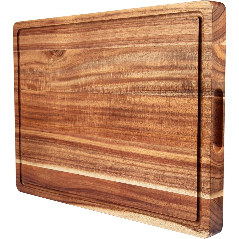 King Size 30/24/20 Inch Wooden/bamboo Cutting Board with Juice Trough, Thick Akashi Butcher Board, Kitchen Akashi Cutting Board, Large Restaurant Cheese Board, Food Preparation and Dining Board, Dietary Vegetable and Cheese Cutting Board