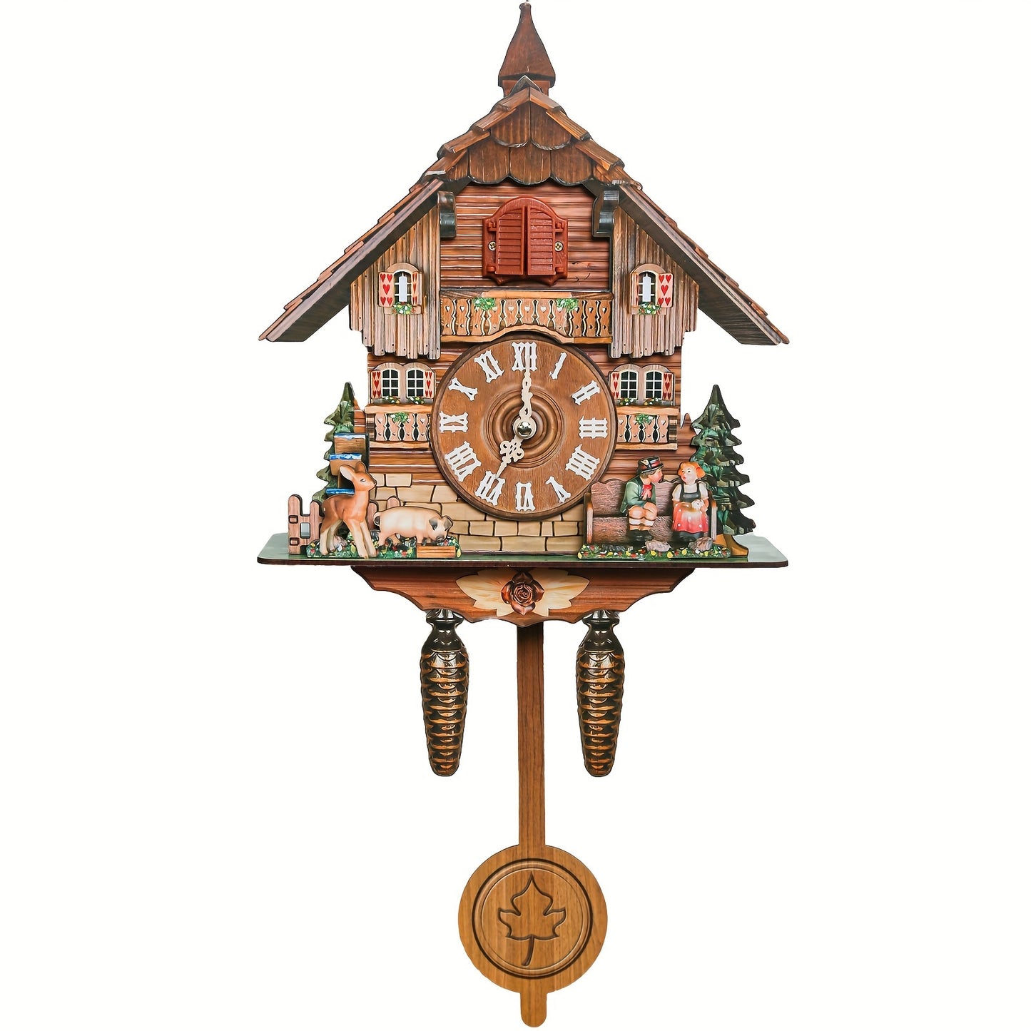 European Cuckoo Clock - Fine Carving, Handmade, And Daily Cooing from 7:00 to 21:00