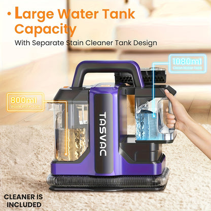 NEW Portable Carpet Cleaner: All-in-one Deep Cleaning Machine with 36.52oz Clean/27.05oz Waste Tanks, Powerful Spray And Dual Brushes. Effortlessly Remove Tough Stains From Carpets, Upholstery, Stairs, And Car Seats.Lightweight Design for Portable
