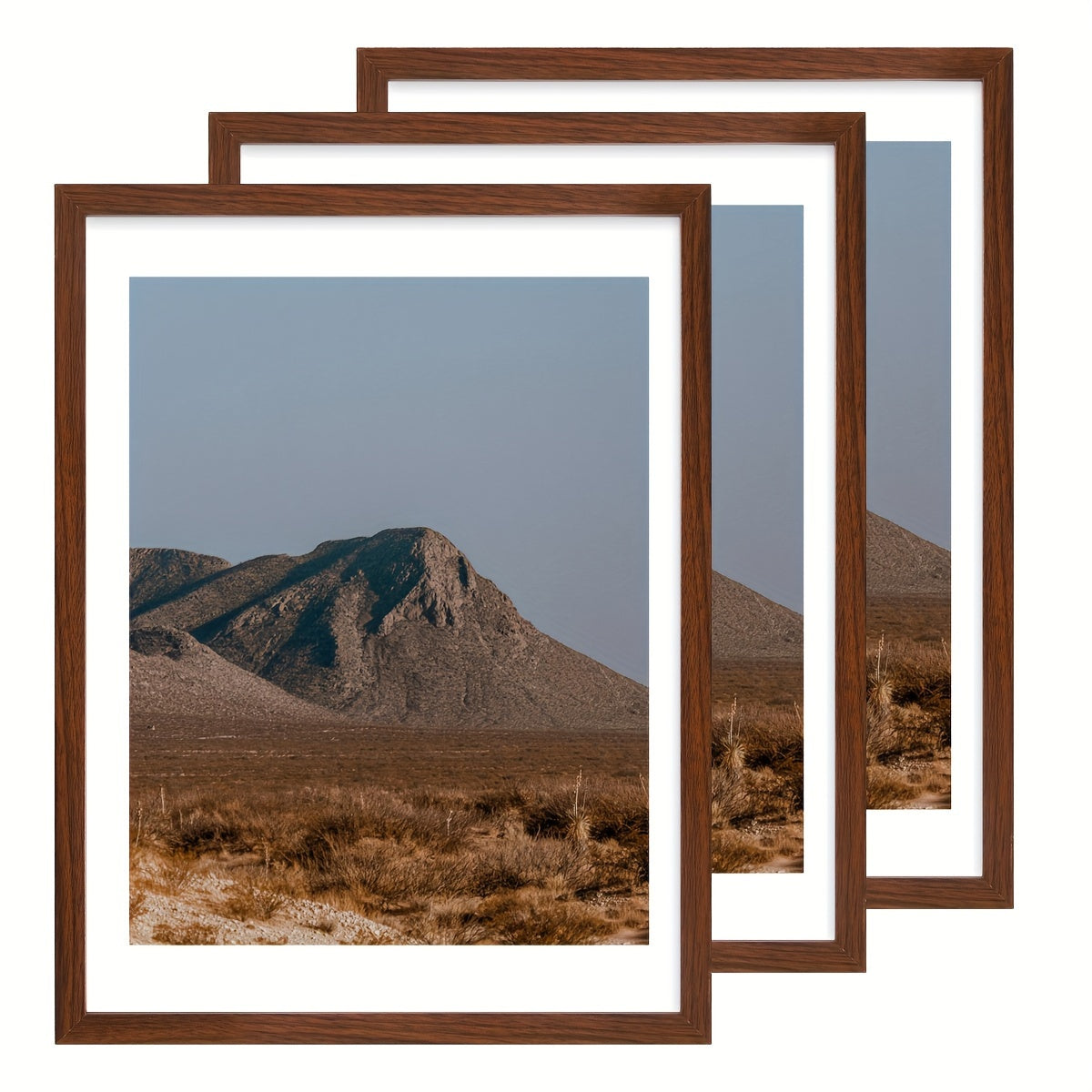 Wall Photo Frames Set of 3 – 12x16 Inch Picture Frames for Wall Display, Multiple Colors, Hallway & Living Room Decor, Gift-Ready