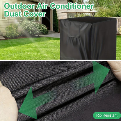 30x30x32" Outdoor Air Conditioning Cover, Outdoor Unit Protector with Drawstring Closure, All-Weather Sheild for Rain & Sun Protection, Ideal for Condenser & HVAC Units, 210D Oxford Cloth