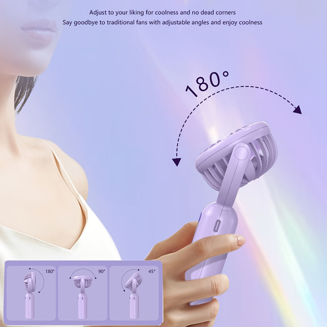 3/6 Pack USB-C Rechargeable Mini Handheld Fan - Features 3 Speed Settings, a Head That Adjusts 180°, And Is Lightweight And Portable, Making It Ideal for Both Indoor And Outdoor Use. A Perfect Gift for Birthdays Or Summer