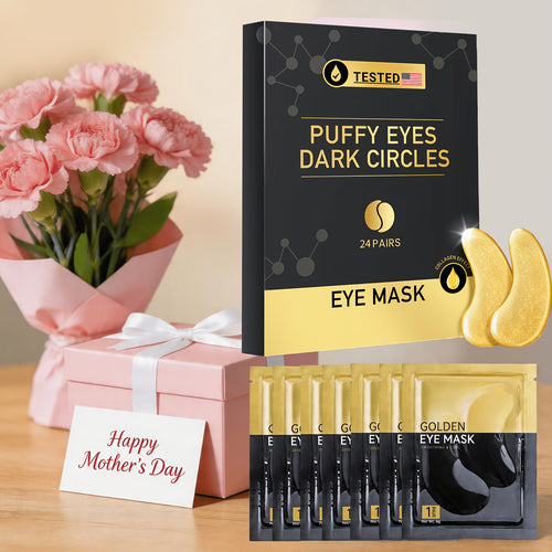 24 Pairs Golden Under Eye Patches, Eye Mask, Collagen Skin Care Products, Eye Patches For Puffy Eyes, Eye Masks For Dark Circles And Puffiness, Protect The Skin'S Moisture Barrier, Looks Visibly Rejuvenated, Suitable For Wedding, Mother'S Day Gift