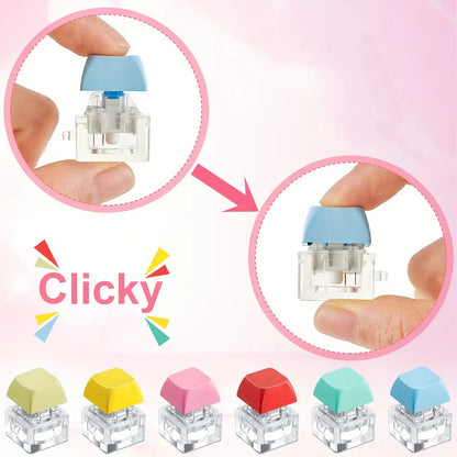 20 Keyboard Anxiety Keychains, Suitable for Adults, Finger Tip Key Caps, Used as Relax Gifts, Multiple Party Favor Packs