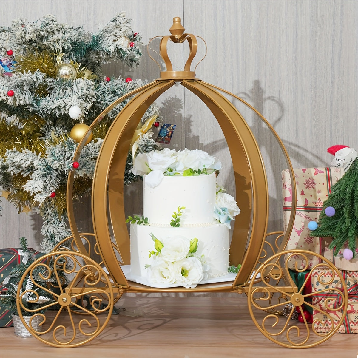 Enormous Pumpkin Carriage Cake Stand, 25 Inches Tall, Beautiful Pumpkin Carriage, Centerpiece, Wedding Decoration, Local Warehouse, Kitchen Accessory, Graduation Season, Wedding