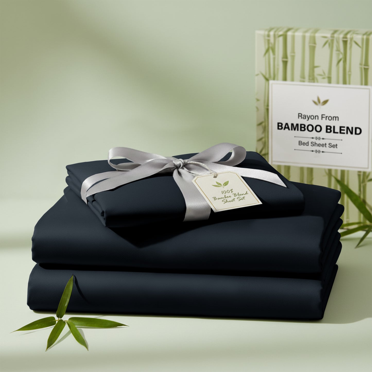 Lux Decor 3/4 Pieces Bamboo Blend Sheet - Polyester & Bamboo Viscose Cooling Bed Sheets, Skin Friendly & Machine Washable Bed sheets Set - Up to 16 Inches Deep Pocket Included 1 Flat 1 Fitted 2 Pillowcases Hotel & Bedroom Accessories