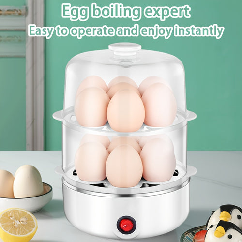 Double-layer Egg Steamer, Multi-functional Small Egg Steamer Pot, Stainless Steel Mini Breakfast Machine, Suitable for Use At Home And Dormitory, Essential Items for Student Dormitories, Back to School, Thanksgiving Gifts, Holiday Gifts