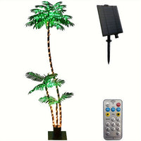 Solar lighted palm tree