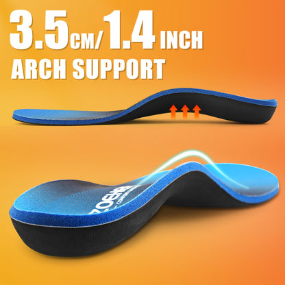 Heavy Duty Arch Support Insoles, Shoe Inserts for Men & Women, Strong Arch Support Insoles, Flat Feet Insoles, Shock Absorbing, Pressure Distributing, Breathable Fabric, Comfort Insoles for Standing All Day, Work, Sports, Walking, Hiking, Gift