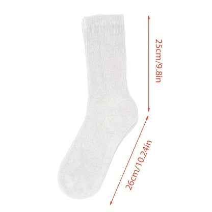 12 Pairs of Cotton Diabetic Non-Binding Neuropathy Crew Socks (Multi Colors)
