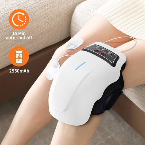 MASSTECK Knee Massager with Heat, 9 Heating Modes And 9 Vibration Speeds, Adjustable Straps, Cordless Design, Heating Pad for Joints, Muscles And Knees, Massager for Knee, Massager Gift for Mom/Dad/Women/Men