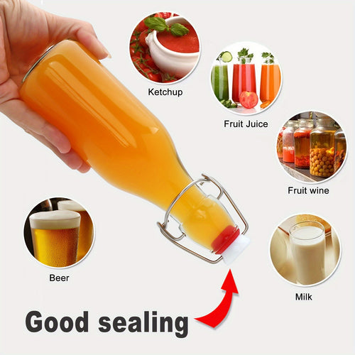 8.45oz Round Iron-Clasp Bottles, Available in 6-Pack, 9-Pack, 12-Pack, and 18-Pack